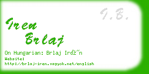 iren brlaj business card